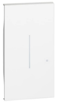 Просмотр фото... LIVING NOW with Netatmo.Лицевая панель для умных беспроводных выключателей 1-клавишных 2 модуля.Цвет Белый.